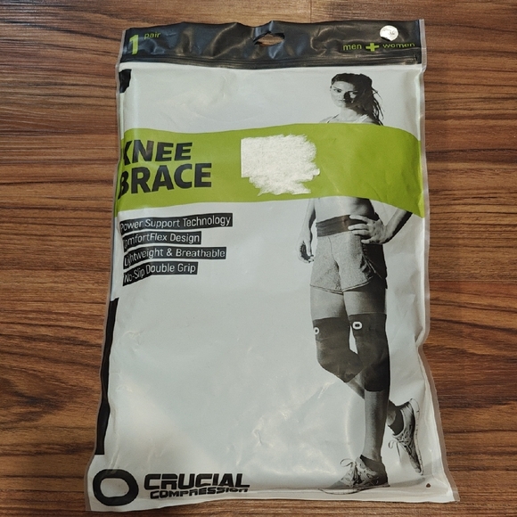 crucial compression Other - Men's Black Knee Brace - Supportive Comfort